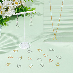 120 шт. 3-х цветные подвески из нержавеющей стали 304&nbsp;STAS-WR0001-19B