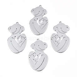 Pendentifs en acier inoxydable 201 anti-ternissement&nbsp;LS-STAS-N098-071P