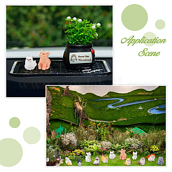 18 шт. 18 стиля украшения в форме кошки из смолы&nbsp;AJEW-FH0006-33