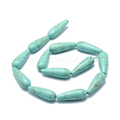 Синтетических нитей бирюзовые бусы G-E576-38