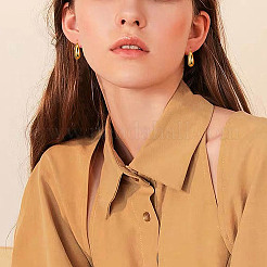 925 толстые серьги-кольца из стерлингового серебра JE905B