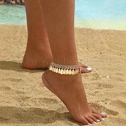 Женские браслеты на ногу из богемной латуни с каплевидными кисточками FS-WGD2946-01
