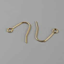 Латунные крючки для сережек&nbsp;KK-WH0001-15G