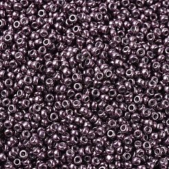 MIYUKIラウンドロカイユビーズ  日本製シードビーズ  （rr1088)亜鉛メッキスモーキーモーブ  11/0  2x1.3mm  穴：0.8mm  約1100PCS /ボトル  10 G /ボトル&nbsp;SEED-JP0008-RR1088