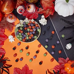 100шт 4 цвета полимерной глины бусины со стразами RB-WR0001-05