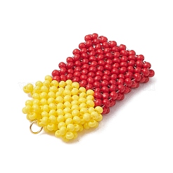 Картофель фри стеклянные бусины бисерные подвески&nbsp;PALLOY-CJ00133