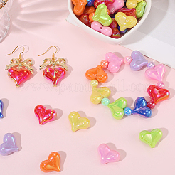 70 шт. 7 стиля AB цветные акриловые бусины с покрытием PACR-PA0001-08