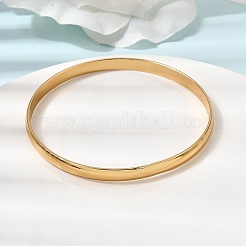 Pulseras lisas de acero inoxidable 304 para mujeres y hombres.&nbsp;BJEW-Z167-01G-02