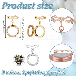 3шт. брошь из латуни 3 цветов&nbsp;PALLOY-NB00008