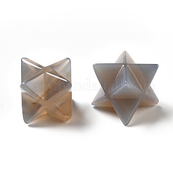 天然なグレーアゲートビーズ  穴なし/ドリルなし  メルカバスター  14.5~15x14.5~15x14.5~15mm&nbsp;G-A206-01A-18