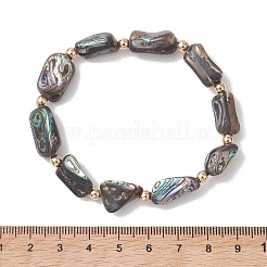 Stretcharmbänder aus natürlichen Abalone-/Paua-Muschelperlen für Damen und Herren&nbsp;BJEW-JB13544