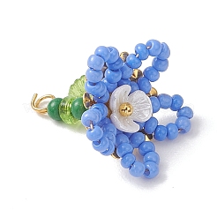 5 шт. подвески-цветы из стеклянных бусин&nbsp;PALLOY-MZ01139