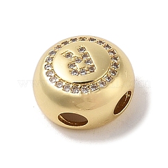 Placage en rack pendentifs en laiton et zircone cubique&nbsp;KK-Z047-07G-R-RS