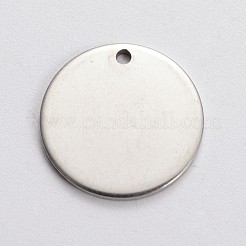 Устойчивые к потускнению плоские круглые 201 нержавеющая сталь штампованные пустые бирки подвески&nbsp;STAS-L166-04