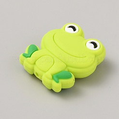 Экологичные силиконовые фокусные бусины в форме лягушки&nbsp;LS-SIL-WH0006-29F