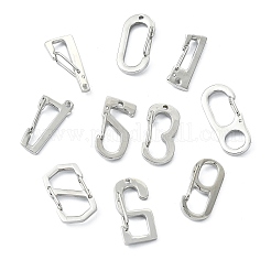 10 шт. 10 стиля 304 нержавеющая сталь брелок застежка фурнитура FIND-CJ0002-80