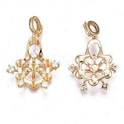 Латунная микропаве из прозрачного кубического циркония KK-N232-231