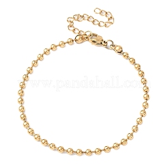Браслеты из шариковой цепи из нержавеющей стали 304 BJEW-C134-01C-G