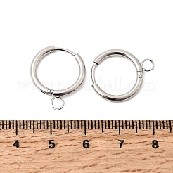 Фурнитура для сережек-колец Huggie Hoop из нержавеющей стали 304&nbsp;STAS-J400-36B-P