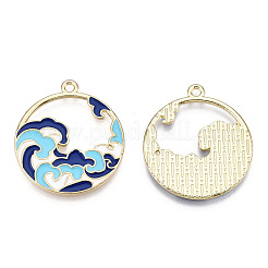 Подвески из эмалированного сплава в китайском стиле&nbsp;X-ENAM-M043-03G-01-RS