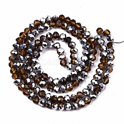 Стеклянные бусины с гальваническим покрытием &nbsp;EGLA-A034-T4mm-C17