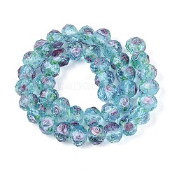 Brins de perles de lampwork lumineux faits à la main&nbsp;LAMP-N037-01E