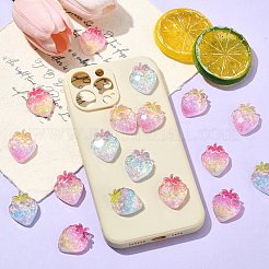 25 шт. 5-цветные прозрачные кабошоны из смолы в форме фруктов&nbsp;RESI-CJ0004-16