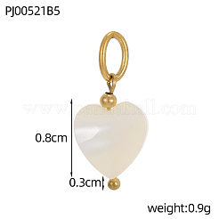 Подвески в виде ракушек из нержавеющей стали 304&nbsp;STAS-OY011-07G