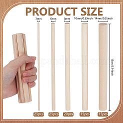100 Stück Holzstäbchen&nbsp;WOOD-BC0001-50C