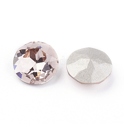Cabochon in vetro con strass in vetro placcato oro e schiena a punta&nbsp;RGLA-J012-8mm-391