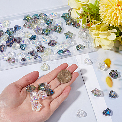 120шт. 10 стиля гальванических прозрачных стеклянных бусин&nbsp;EGLA-SP0001-25