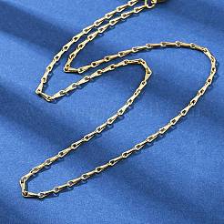 Ожерелья из латунных звеньев толщиной 2 мм NJEW-L356-01G