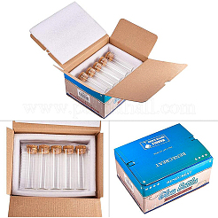 Пустые бутылки с небольшим стеклянным пробком AJEW-BC0003-05