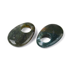 Ciondoli in agata muschiata naturale con foro grande&nbsp;G-N348-06B-07