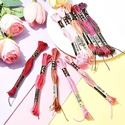 12 моток 12 цвета 6-слойная полиэфирная мулине для вышивания&nbsp;OCOR-FS0001-01A-02