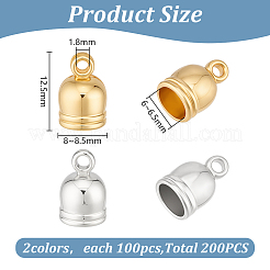 200 шт. 2 цвета ccb пластиковые наконечники шнура CCB-GO0001-02