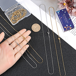 12 шт. набор из 2-х цветных цепочек-змей из нержавеющей стали 304 NJEW-SC0001-19