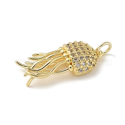 Латунные микропаве прозрачные подвески с фианитом&nbsp;LS-KK-U046-02G-03