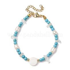 Браслеты из синтетической бирюзы BJEW-JB12041