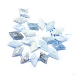 Природные пряди аквамарин бисера G-O179-H26