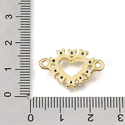 Breloques de connecteur en laiton pavé de zircone cubique&nbsp;KK-E802-15G-D