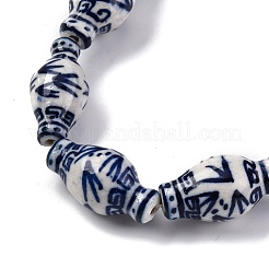 Синие и белые фарфоровые бусы ручной работы нити PORC-I027-13C