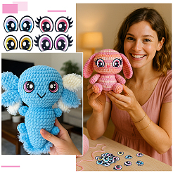 2 набор для изготовления кукольных глаз из фетра&nbsp;AJEW-PH0006-60B