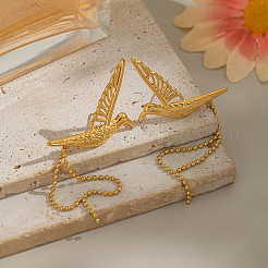 Серьги-гвоздики с кисточками из нержавеющей стали CQ0312