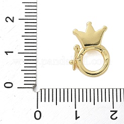 Застежки-твистеры из латуни с микропейвом и прозрачным фианитом KK-P293-02-G