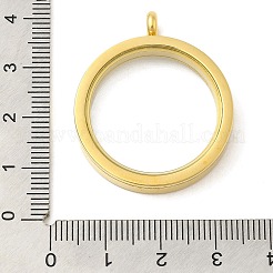 ガラスインターフェース  304ステンレススチールロケットペンダントイオンプレーティング（IP）  リング  ゴールドカラー  35x29.5x6mm  穴：4mm&nbsp;STAS-D110-49G
