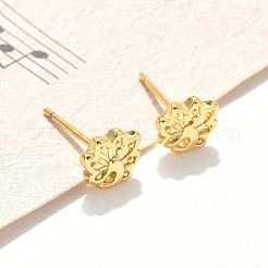 Павлиньи серьги-гвоздики из латуни&nbsp;EJEW-S252-01G
