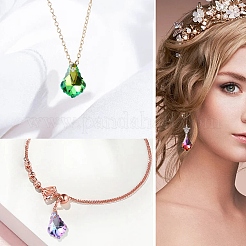 35шт 7 цвета подвески из гальванического стекла&nbsp;FIND-YW0005-99