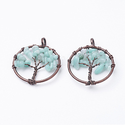 Природные и синтетические смешанные каменные подвески&nbsp;G-E419-R