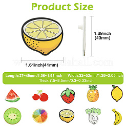 20 шт. 10 стиля акриловые значки брошь булавки&nbsp;JEWB-CJ0003-01